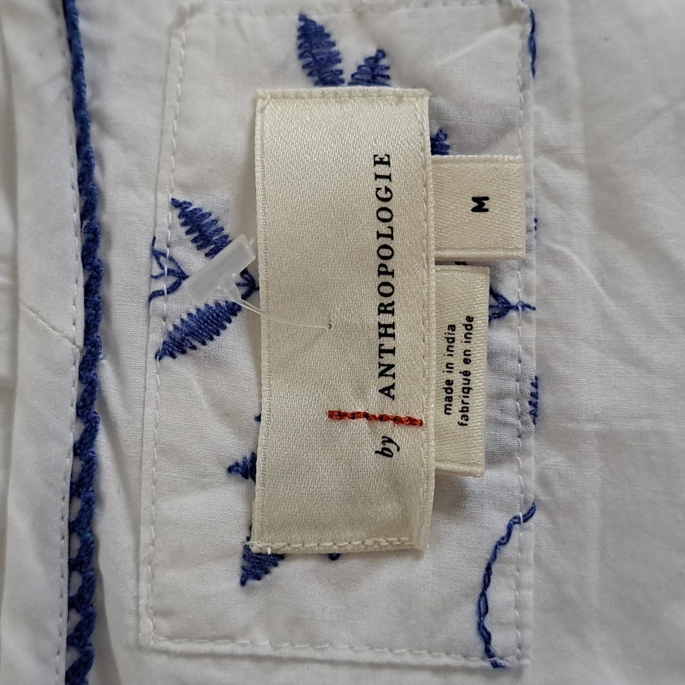 NWOT Anthropologie Womens Somerset White Cotton Maxi Eyelet Dress MD - Picture 8 of 10